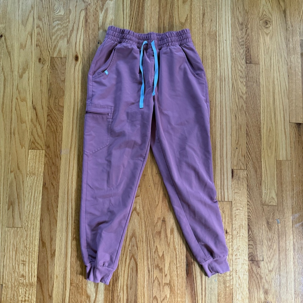FIGS Zamora Jogger Scrub Pants S/P Mauve Pink Technical Collection